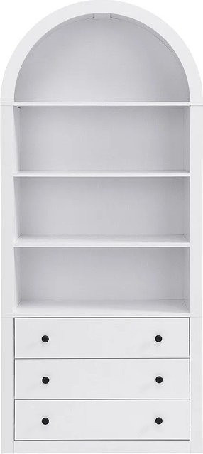 Vente-unique Bücherregal Maralyn Modern Weiß H: 180 cm, B: 80 cm, T: 40 cm - Bild 1