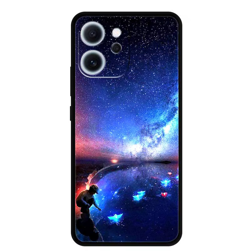 Oppo Reno 15F Silikon Schutzhülle mit Regenbogen Design in Multicolour - Bild 2