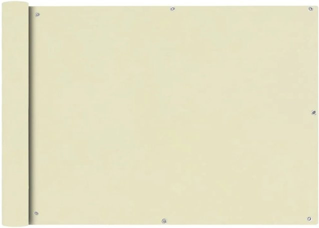 vidaXL Balkonsichtschutz aus Oxford-Gewebe in Creme, Breite: 75 cm, Länge: 600 cm - Bild 1