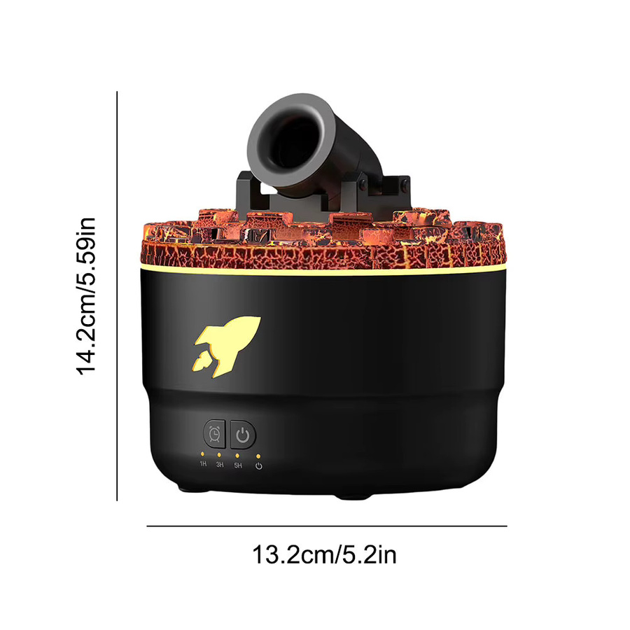 APWIKOGER Aroma-Diffuser Vulkanischer Riss-Effekt mit Licht und Duftfach in Weiß - Bild 4