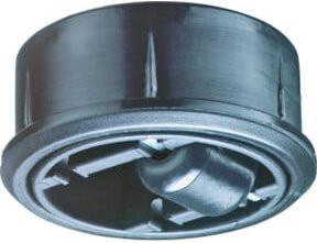 BS Rollen Glocke G87 aus Kunststoff in Schwarz mit Ø 60mm zum Einpressen ohne Feststeller - Bild 1
