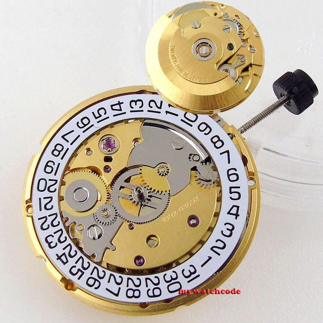 Matelion Automatikwerk PT5000, golden, 25 Steine - Bild 1
