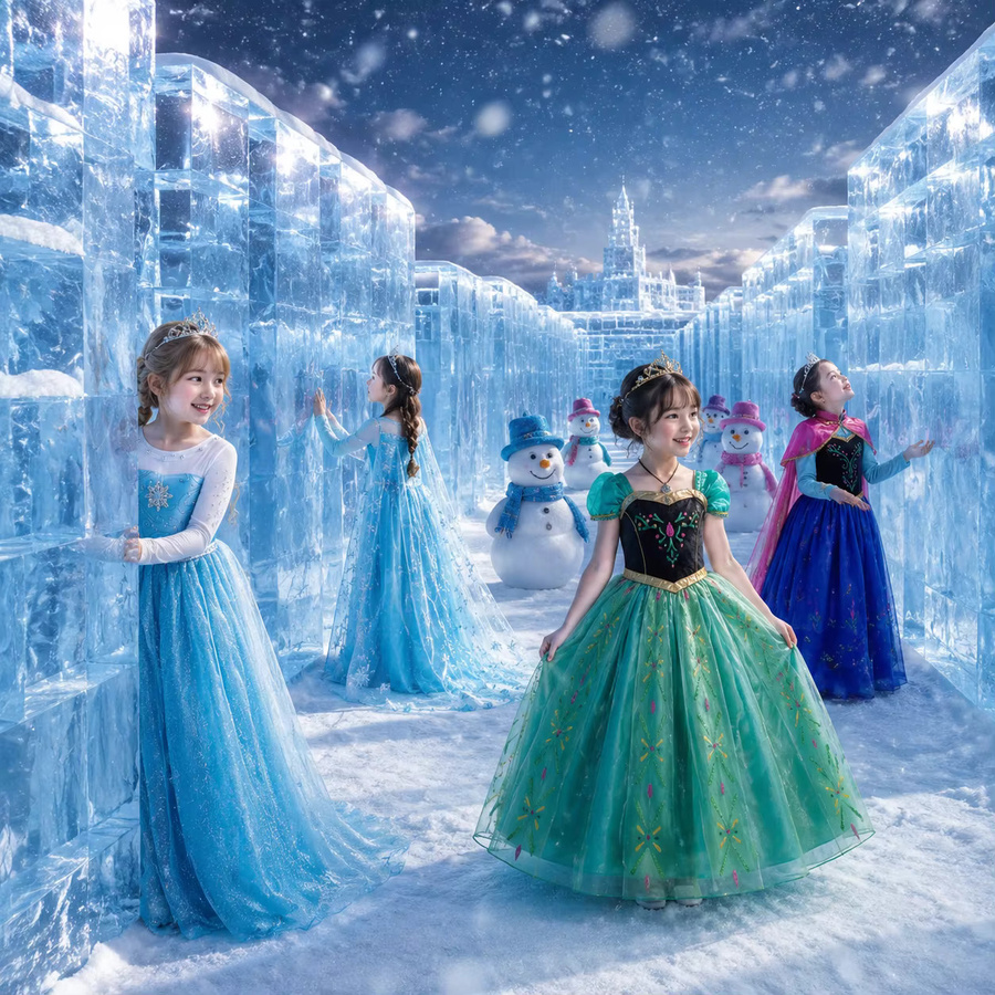 MUABABY Die Eiskönigin Elsa Anna Prinzessin Kostüm Kleid, ab 2 Jahre - Bild 3