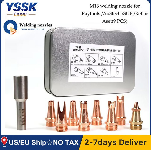 CQWY Kupfer-Schweißdüse M16 für Faser-Laser-Schweißpistolen Raytools BW101 und SUP-Serie - Bild 1