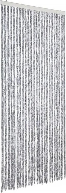 vidaXL Insektenschutz-Vorhang aus Chenille in Weiß und Grau, B/H: 100 x 220 cm - Bild 1