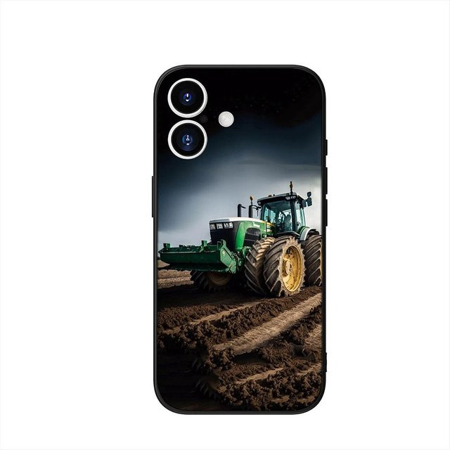 Samsung Galaxy Handy Hülle mit Bauernhof Fahrzeug Traktor Wallpaper Design in Multicolour - Bild 1
