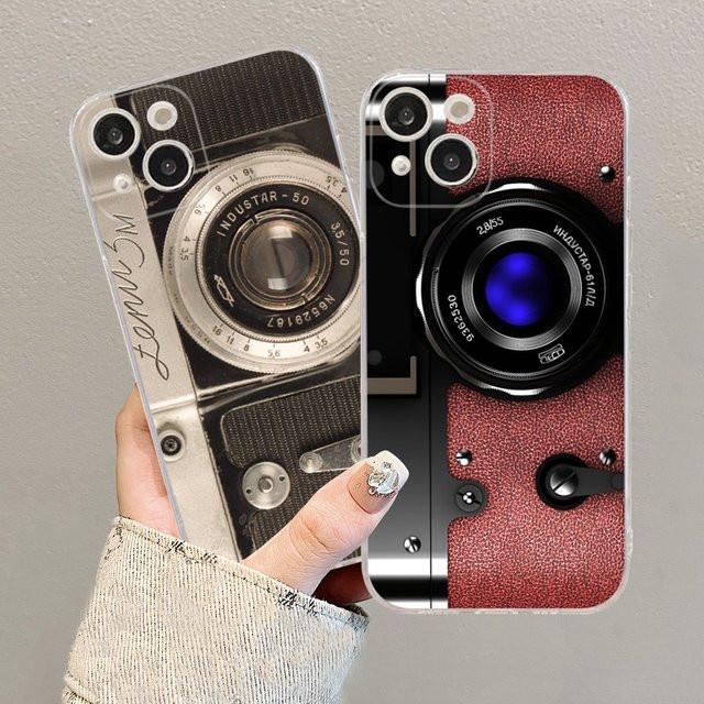Mode 3D-Kamera Silikon Handyhülle für iPhone 15 14 13 12 11 Pro Max XR SE in Multicolour - Bild 1