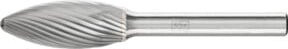 PFERD Hartmetall Frässtift Flamme B Ø 12 x 30 mm, Schaft-Ø 6 mm, Z3 universal mittel, silber - Bild 1