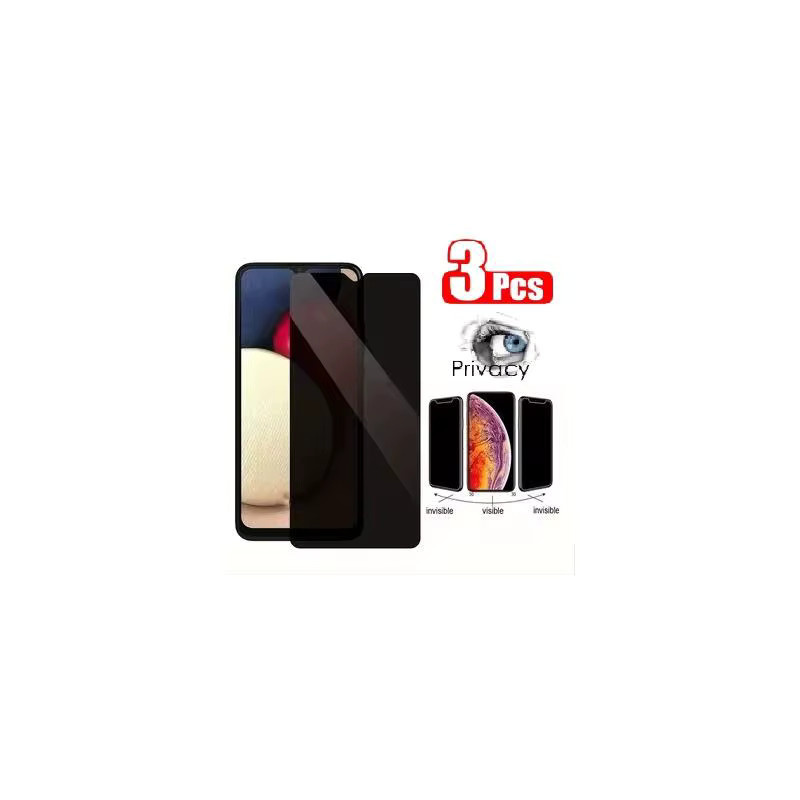 3er-Pack Privatsphäre-Schutzfolie aus Glas für Samsung Galaxy Modelle A03 A04 A7 A9 2018 F06 F15 F16 F17 F23 M01 Core M13 M14 M15 5G M21 2021 transparent - Bild 5