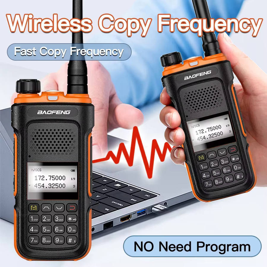 Baofeng UV-10R Dual-Band Walkie-Talkie in Schwarz mit Eintasten-Frequenzwahl für Outdoor und Teams - Bild 6