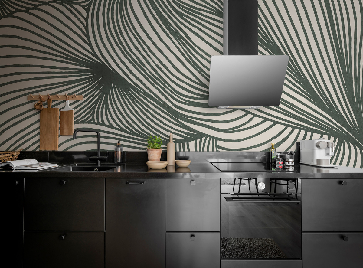 Rebel Walls Mural Opulence Lines in Moss Green – Abstraktes Design als moderne Fototapete aus Vlies - Bild 2