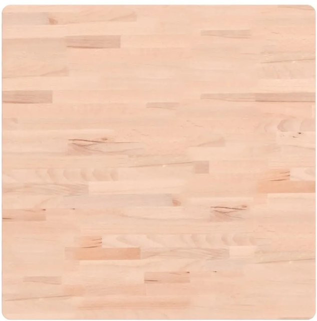 vidaXL Tischplatte aus Massivholz Buche, quadratisch, B/T: 70 x 70 cm, Höhe: 1,5 cm - Bild 1