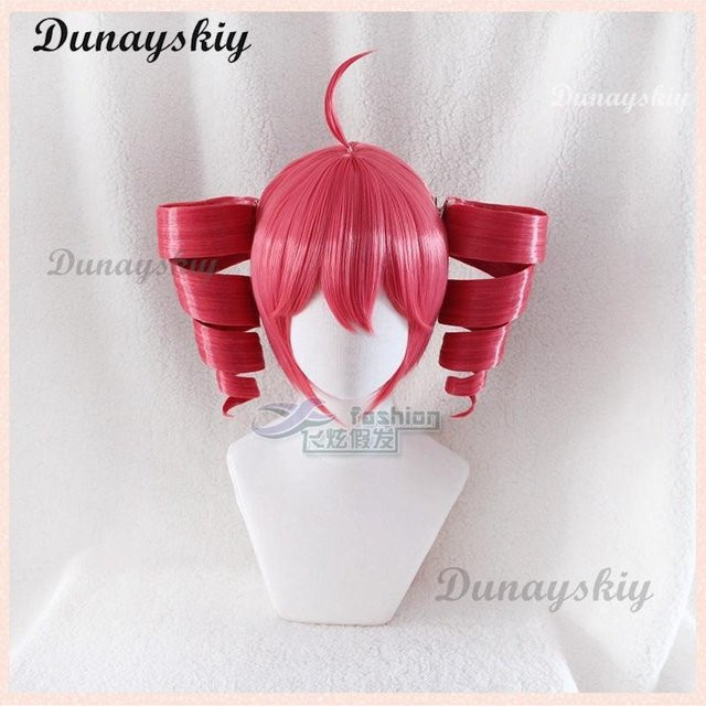 Kasane Teto Cosplay Perücke, Rote Zopfperücke, Hitzebeständig, Damen - Bild 1
