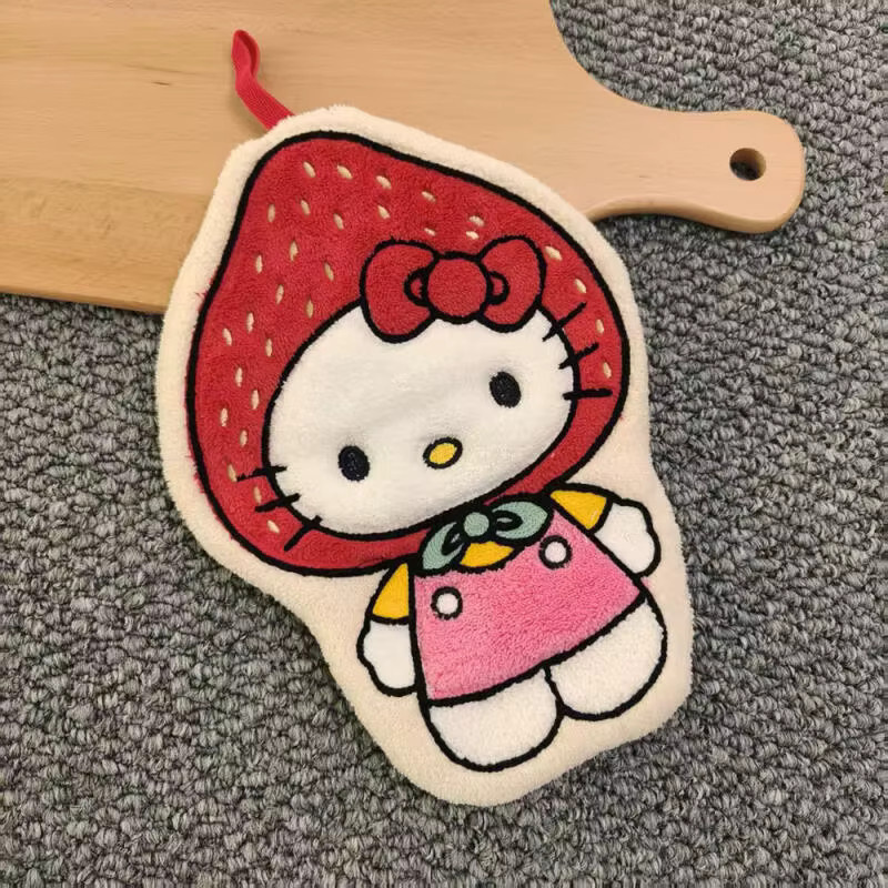 Hello Kitty Kawaii Cartoon Handtuch für Mädchen, weich und schnelltrocknend - Bild 2