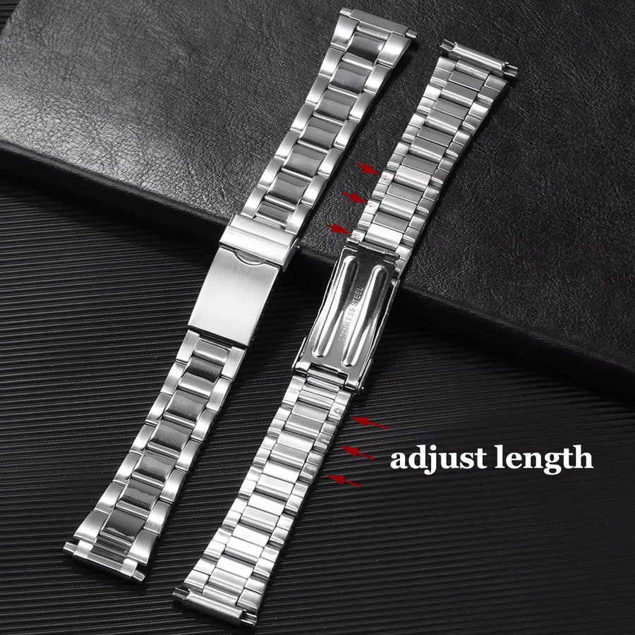 Uhrenarmband Edelstahl, 16-22 mm, Silber, Unisex - Bild 2