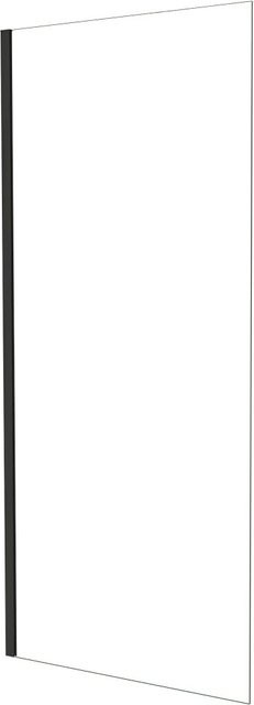 AICA Walk In Duschwand Schwarz mit 6mm ESG Glas und Nano-Beschichtung B: 76 cm, H: 185 cm - Bild 1