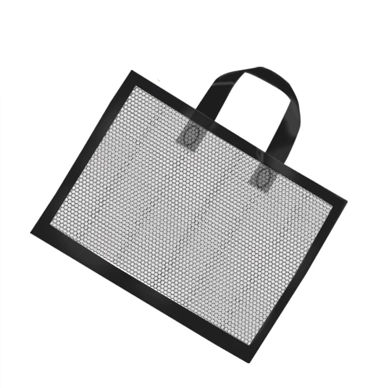 50 Stück transparente PVC-Plastiktaschen mit Wabennetz-Design für Boutiquen und Hochzeiten - Bild 3