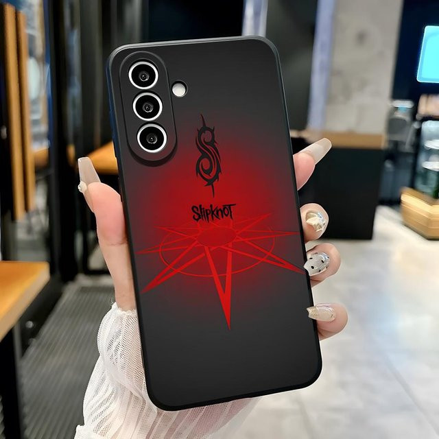 Stoßfeste Slipknot Rock Handyhülle in Schwarz für Samsung Galaxy Modelle A05S, A13, A14, A25, A33 5G, A35, A36, A52, A54, A56 - Bild 1