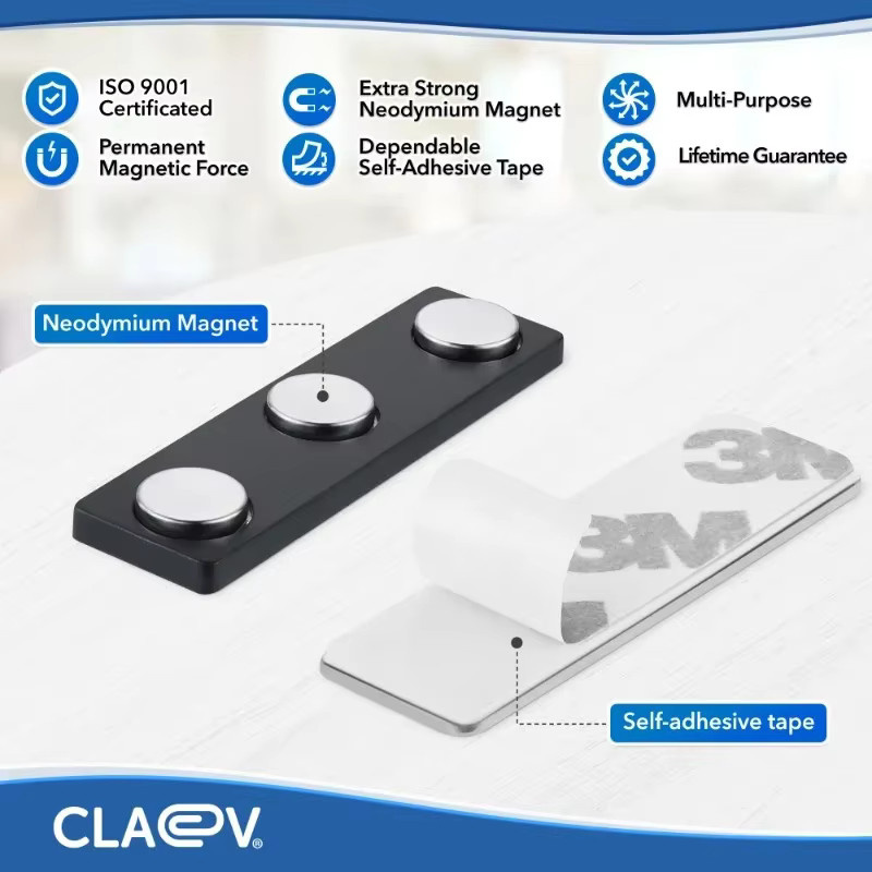 CCHANBO Magnetische Namensschildhalter 100er-Pack mit starken Neodym-Magneten für professionelle Namensschilder und Ausweise aus Metall - Bild 3