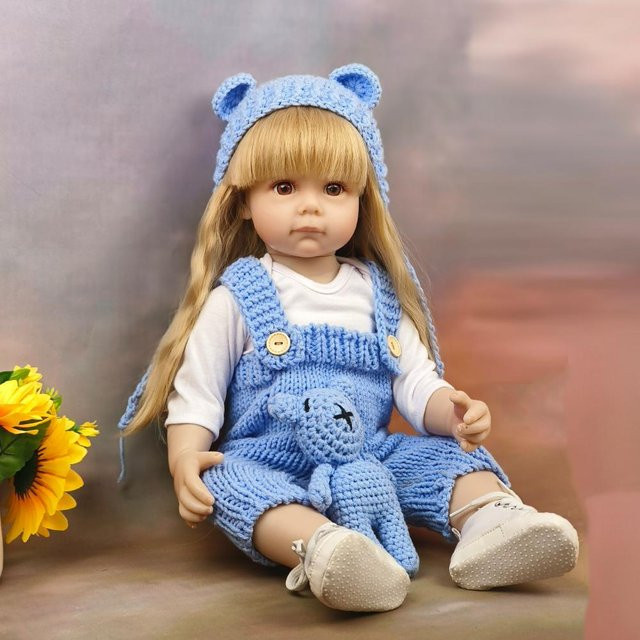 Athendoll Zone Baby-Silikon-Reborn-Puppe, Prinzessin, 55 cm, Weiß - Bild 1