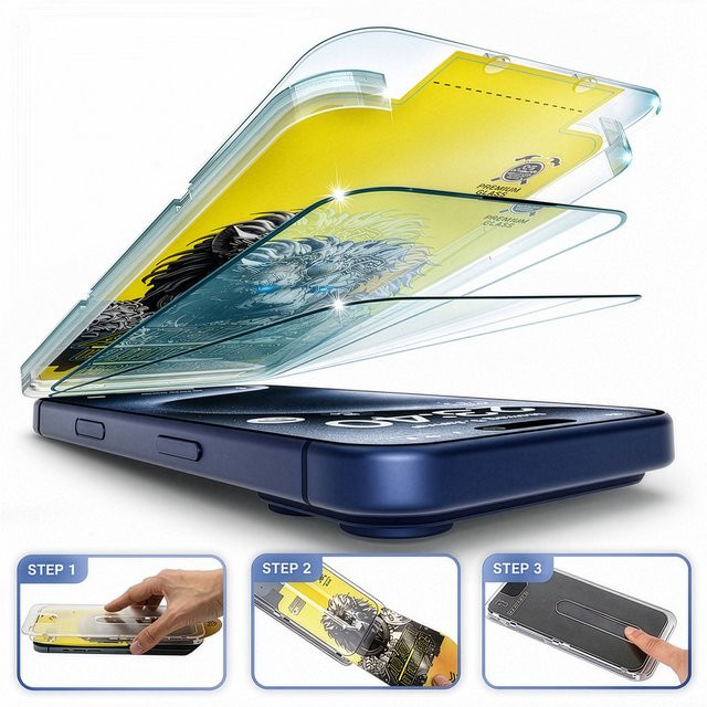 Apple Panzerfolie für iPhone 17 16 15 14 13 Pro Max als transparentes Schutzglas, stoßfest und dünn - Bild 1