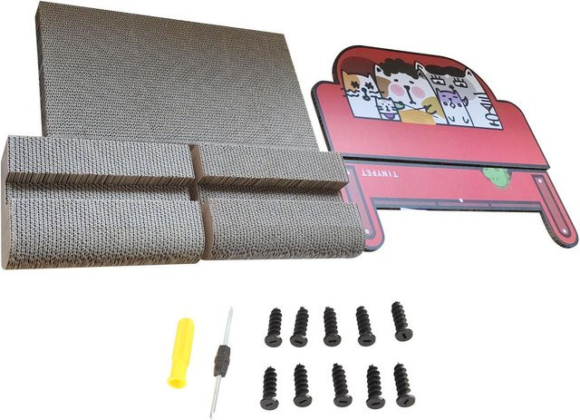 Aimo Katzenkratzer in Sofa-Form aus Wellpappe, grau - Bild 1