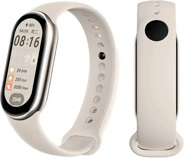 Xiaomi Uhrenarmband Silikon, Weiß, Mi band 8, 9, NFC - Bild 1