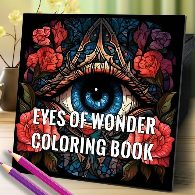 Eyes of Wonder Malbuch für Erwachsene mit 20 Seiten und fantastischem Augen-Thema in Multicolour - Bild 1