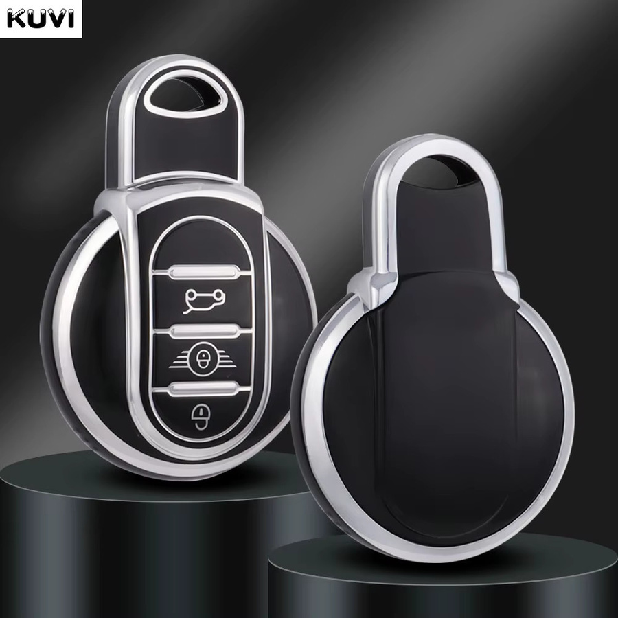 Kuvi TPU Schlüsselhülle für BMW MINI Cooper S, JCW, F54, F55, F56, F57, F60 Clubman und Countryman als Fernbedienung Fob Schutzhülle und Schlüsselbund-Abdeckung - Bild 3