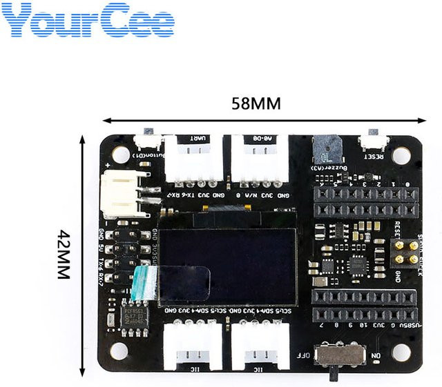 Seeeduino Xiao Seeed Mikrocontroller-Erweiterungsplatine in Schwarz mit Motor- und OLED-Bildschirmanzeige für Arduino - Bild 1