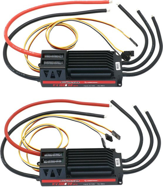 Hobbywing SKYWALKER 130A/160A HV OPTO V2 Bürstenloser ESC-Geschwindigkeitsregler für 3D-Flugzeuge in Schwarz, 6-14S - Bild 1