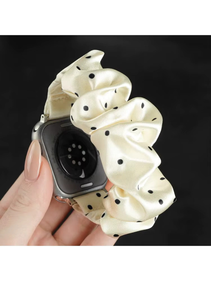 FancyWrist Uhrenarmband Milanaise, Polka-Dot-Muster, Weiß, Damen - Bild 5