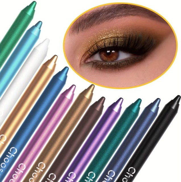CHOOSE RASME Eyeliner-Stifte Set, 12-teilig, schimmernd, wasserfest - Bild 1