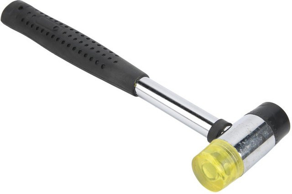 TOMTOP JMS DoubleFace Hammer mit Ersatzkopf in Schwarz für E-Gitarren-Reparaturen, Lederhandwerk und Tischlerei