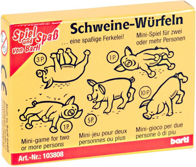 Moderne Hausfrau Schweine-Würfeln Würfelspiel mehrfarbig - Bild 1
