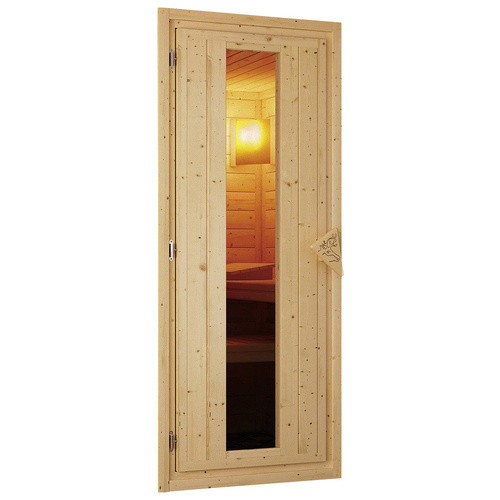 Karibu Sauna Wenden aus Fichtenholz mit 3,6 kW Saunaofen und externer Steuerung für 3 Personen, beige, B/T/H: 210 x 165 x 202 cm - Bild 2