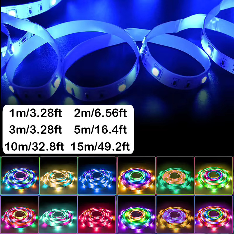 WS2812B RGBIC LED-Streifenlicht Dreamcolor mit USB-Anschluss, 5V 5050SMD, Multicolour, selbstklebend - Bild 3