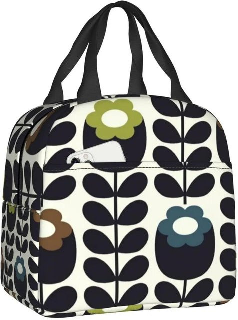 Orla Kiely Isolierte Lunchtasche mit Blumenmuster in Lavendel, auslaufsicherer Thermo-Kühler, B/T/H: 22 x 20 x 13 cm - Bild 1
