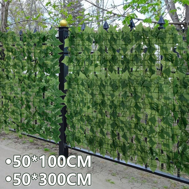 Künstliche Heckenplatten aus Kunststoff in Grün als dekorativer Sichtschutz für Garten und Innenbereich, Breite: 50 cm, Höhe: 50 cm - Bild 1