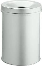 Durable Papierkorb Safe selbstlöschend mit Klappdeckel, 30 l, grau - Bild 1
