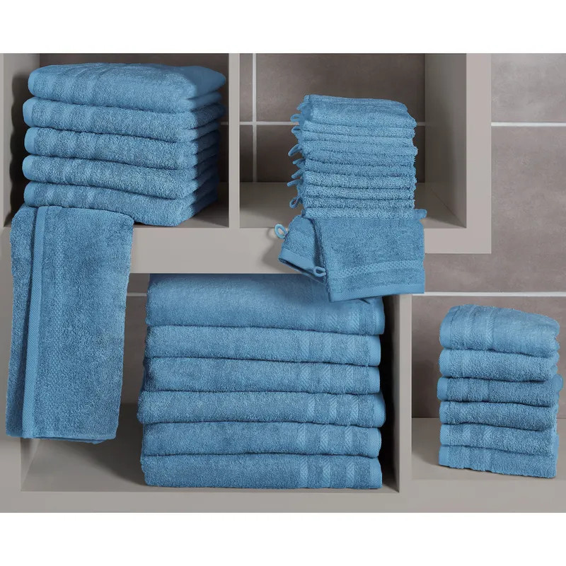 NKD Frottee-Waschhandschuh Classic in Blau, 2er-Pack, B: 16 cm, H: 21 cm - Bild 3