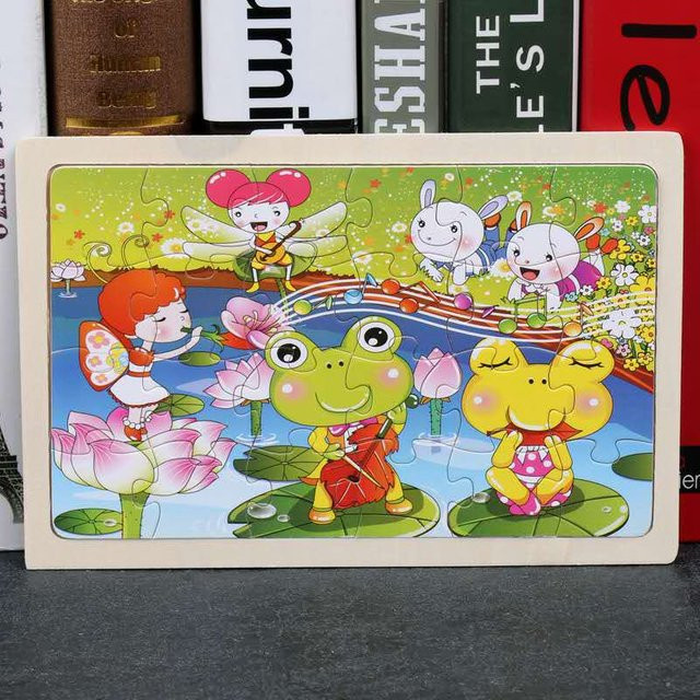 Fashnics Zeichentricktier-Puzzles, Holz-Puzzle, 24-teiliges Set, ab 3 Jahre - Bild 1