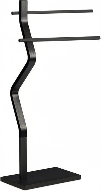 Relaxdays Handtuchständer aus Stahl in Schwarz Matt, B/H/T: 85 x 43,5 x 20 cm - Bild 1