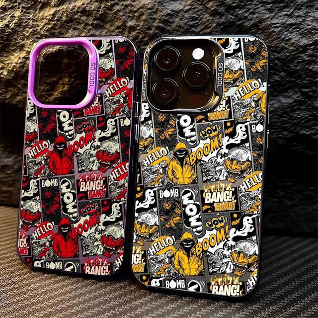 Coole Boom Anime Soft Shell Handyhülle für iPhone 11 bis iPhone 17 Air in Multicolour - Bild 1