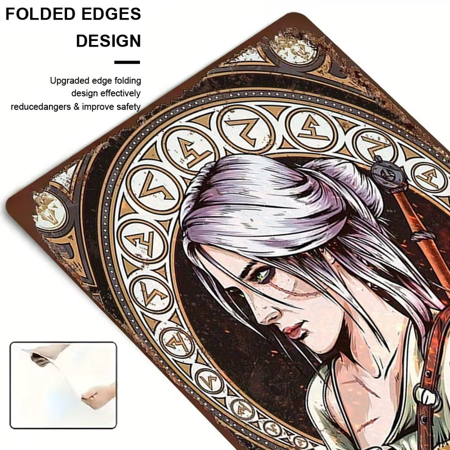 CIFBUY Witcher Ciri Metallwandkunst im Vintage-Stil, Mehrfarbig, Breite: 20,32 cm - Bild 6