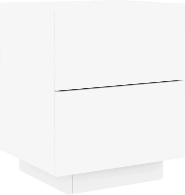 vidaXL Nachttisch mit integrierter LED-Beleuchtung in Weiß aus Holzwerkstoff, B/T/H: 40 x 40 x 55 cm - Bild 1