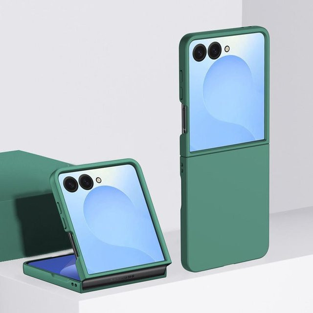 Schutzhülle für Samsung Galaxy Z Flip 7 6 5 4 3, matte und ultra dünne stoßfeste Hartschale aus PC, Farbe: Grün - Bild 1