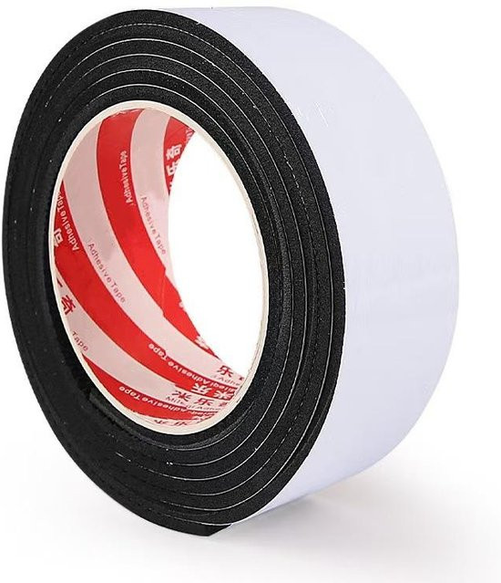 Yiran Furniture Selbstklebendes Schwammband als Bodenkratzschutz für Tisch und Stuhl, Schwarz, Breite: 20 mm, Länge: 2 m, Höhe: 4 mm - Bild 1