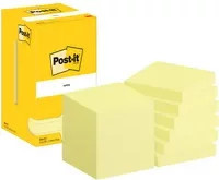Post-it Haftnotizen 654 CY Gelb, 12 Blöcke à 100 Blatt, B/H: 7,6 x 7,6 cm, PEFC-zertifiziert - Bild 1