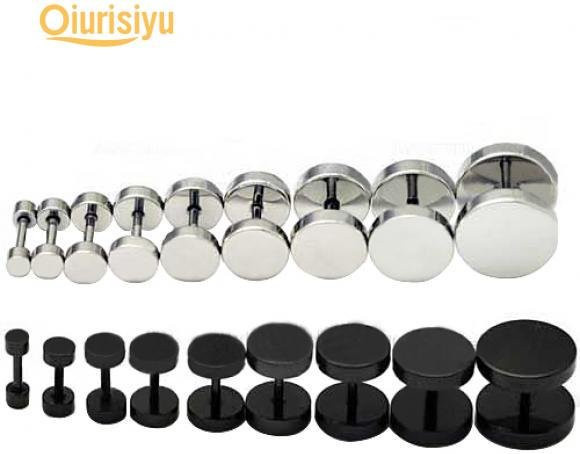Ohrstecker Barbell, Edelstahl, Silber, Herren, 3 mm - Bild 1